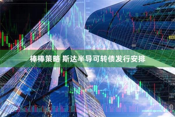 棒棒策略 斯达半导可转债发行安排